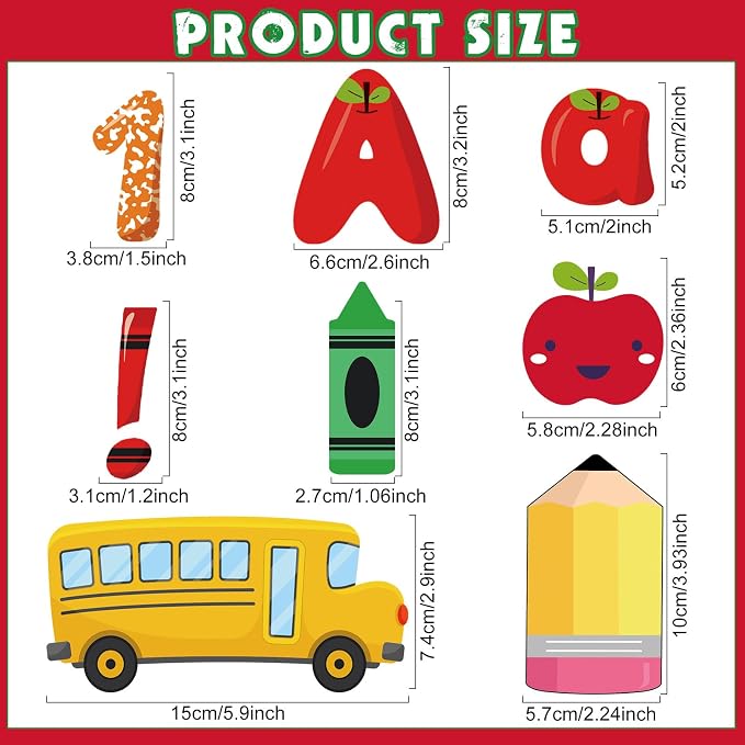 Kosiz Back to School Bulletin Board Decoration Set 118 ft Scalloped Bulletin Board Borders Classroom Poster Border Trim with 257 Pcs Letter Number Symbol Cutout for School Decor