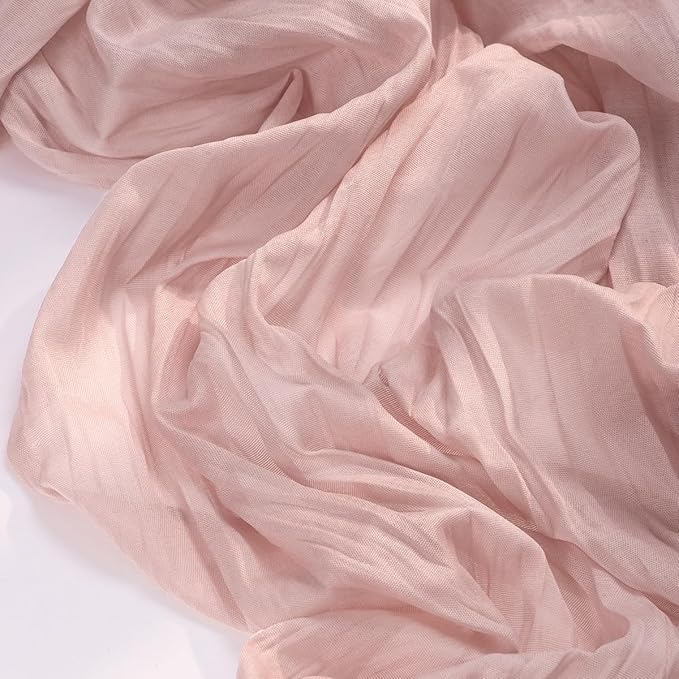 Socomi Pink Cheesecloth Table Runner Mothers Day Summer Boho Rustic Gauze Dusty Pink Farmhouse 120 inch 10FT Cheese Cloth for Wedding Party Baby Shower Birthday Home Decor Holiday Decorations