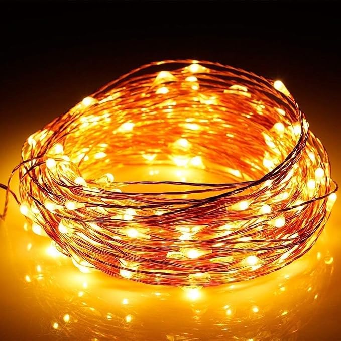 132 Feet 400 LEDs Copper Wire String Lights with Switch, Christmas Lights Indoor Decoration for Party Wedding Bedroom, Fairy Lights Plug in with Remote, 8 Scene Modes, Dimmable Warm White