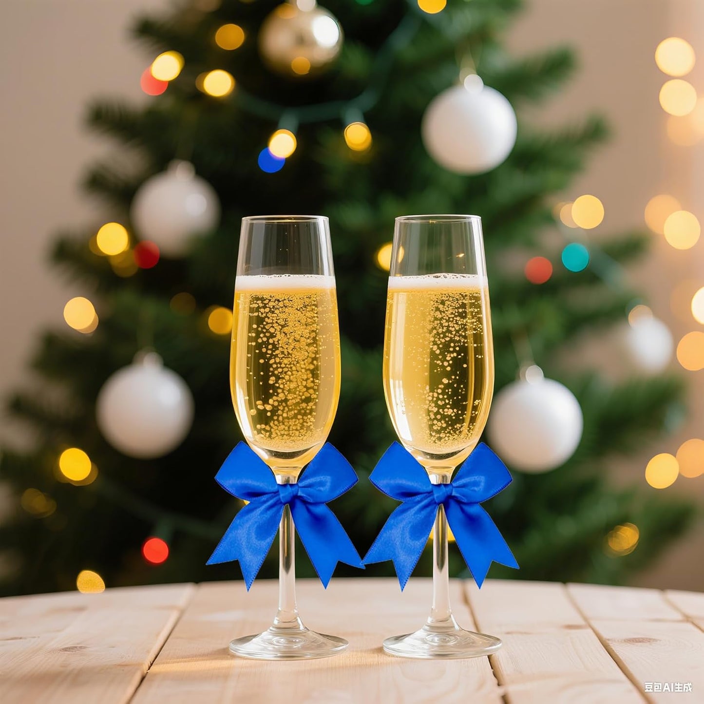 50 Pieces Gift Wrap Bows Premium Satin Ribbon Bows 3.3 Inch Craft Bows for Gift Wrapping DIY Treat Bags Holiday Gifts Bag Party Decorations, Wedding Decor Christmas Birthday Presents (Royal Blue)