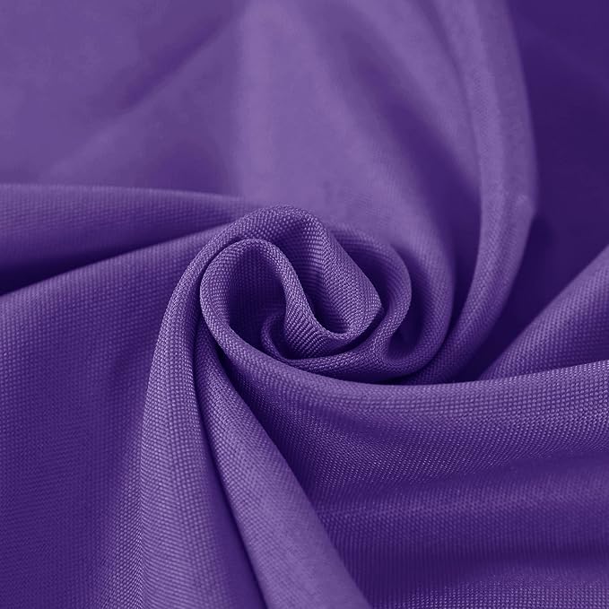 Fokitut 2 Pack Waterproof Round Tablecloth, 108 Inch, Stain Resistant and Wrinkle Polyester Table Cloth, Fabric Table Cover for Kitchen Dining, Wedding, Party, Holiday Dinner-Purple