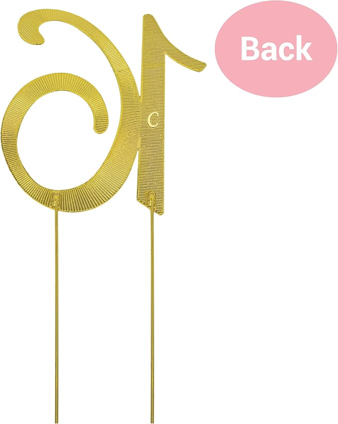 16 Cake Topper - Premium Gold Metal - Sweet 16 Birthday Party Sparkly Rhinestone Decoration Makes a Great Centerpiece - Now Protected in a Box