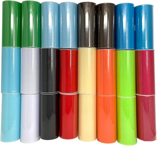 Value Pack 24 Rolls Total 600 Yards (1800 Feet), 6 Inches Wide X 25 Yards Each Roll, Shimmer Tulle Fabric Ribbon/Rolls/Spool Assorted Colors for Craft Supplies, DIY Tutu, Wedding Party (Pack B)