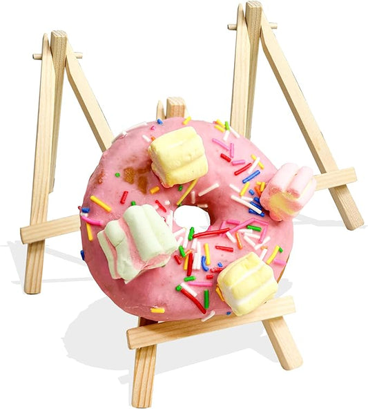 JuGeoZhi 3pieces Wood Donut Display Stand -Bagel Stand Doughnut Holder for Party Decorative Holder for Dessert Table for Wedding Party Baby Shower Birthday Party