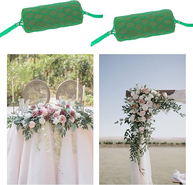 Prashent 9.2FT 14 Piece Floral Wet Foam Garland for Fresh Flowers, Floral Craft Wet Foam for Home Garden Wedding Decoration, Arch Door Tabletop Flower Arrangement DIY Material