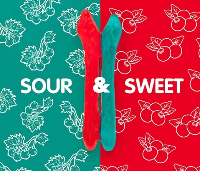 HARIBO Gummi Candy, Twin Snakes Sweet & Sour Gummy Candy, 5 Ounce Share Size Bags (Pack of 12) Delicious Soft & Chewy Snacks, Assorted Fruity Flavors