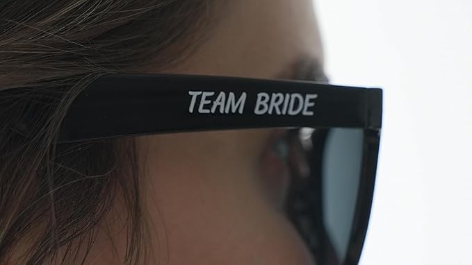 Bachelorette Party Sunglasses - Set of 1 Bride & 7 Team Bride Sun Glasses Pack of 8 Bridesmaid Favor Supplies Bridal Wedding