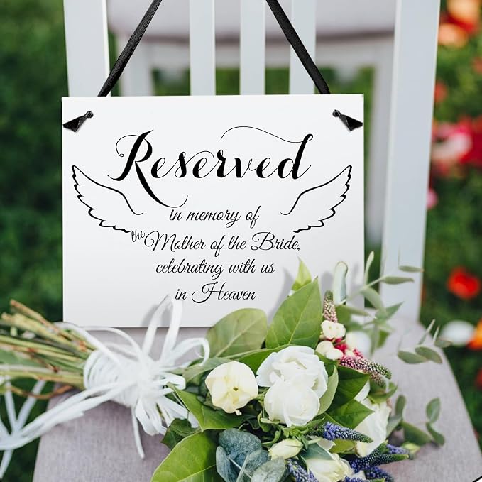 Elegant Reserved Seating Signs for Weddings | Ceremony & Reception Decor, Memorial Table Sign, Customizable Wedding Signage & Reserved Table Displays