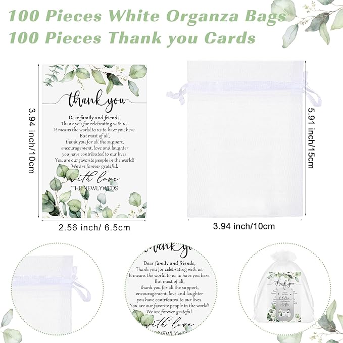Reallnaive 100 Sets Wedding Gifts for Guests Cheers to Love Laughter and Happily Ever After Opener Beer Opener Keychain Bottle Opener Keychain Thank You Card Organza Bags Bridal Shower Souvenirs