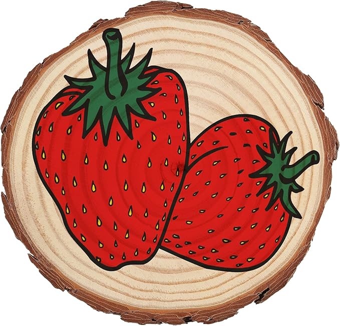 HAKZEON 14 PCS 6-7 Inches Natural Wood Slices, 3/5 Inches Thick Wood Rounds with Bark, Unfinished Wooden Discs for Crafts Rustic Wedding Ornaments, DIY Arts Christmas Home Decor