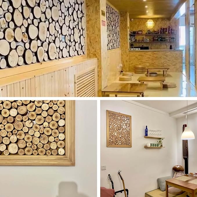 3 Inch Wood Slices Wooden Discs for Crafts, 45 Pcs 2.8-3.1 inches