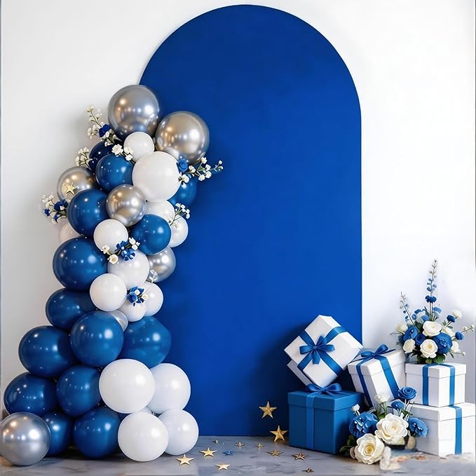 6.6 FT Royal Blue Spandex Arch Backdrop Cover for Wedding Party Celebration Proposal Birthday Decor