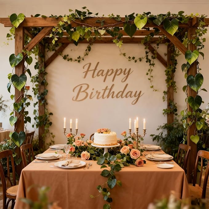ucky 2Pack Artificial Ivy Artificial Vines Artificial Plants 12FT Fake Hanging Plants Silk for Garden Terrace Beach Party Decoration Wedding Decoration