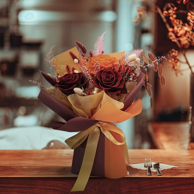 Forever Flower Gifts for Her: Romantic Flowers for Graduation-Daughter Girlfriend Wife Mom Grandma-Preserved Rose Bouquets-Flowers for Delivery Prime on Birthday Anniversary Valentines (Ancora Red)