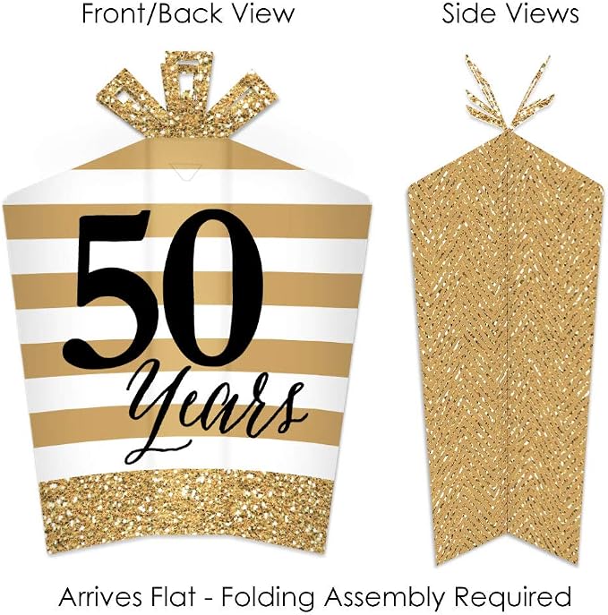 Big Dot of Happiness We Still Do - 50th Wedding Anniversary - Table Decorations - Anniversary Party Fold and Flare Centerpieces - 10 Count