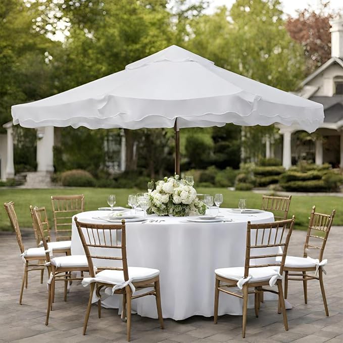 90 Inch White Round Tablecloth, Premium Soft Touch Polyester Table Cloth, High-Opacity & Wrinkle Free, Spillproof Circular Table Cover for Weddings, Banquets, Buffets and Parties
