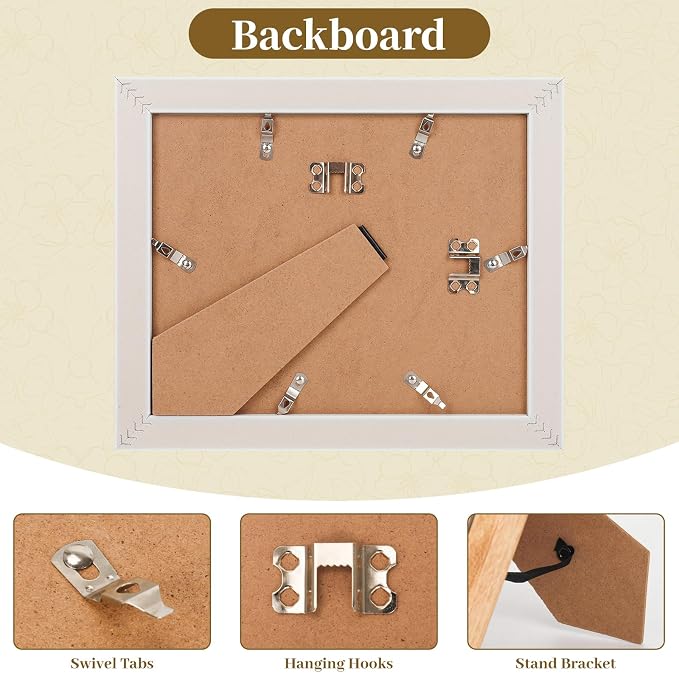 8x10 Picture Frame – Vintage Picture Frames for Tabletop & Wall Mount, 8 x 10 Photo Frame for Living Room, Bedroom, Office Décor & Wedding Gift