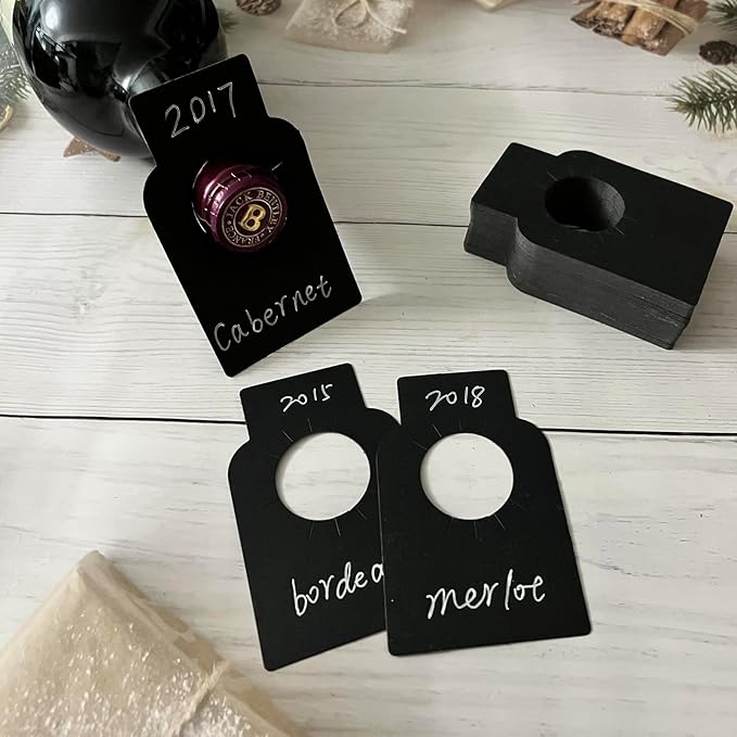 300 Pack Wine Bottle Tags Wine Cellar Label Hanging Tags Racks Marker for Name,Year,Tasting Notes