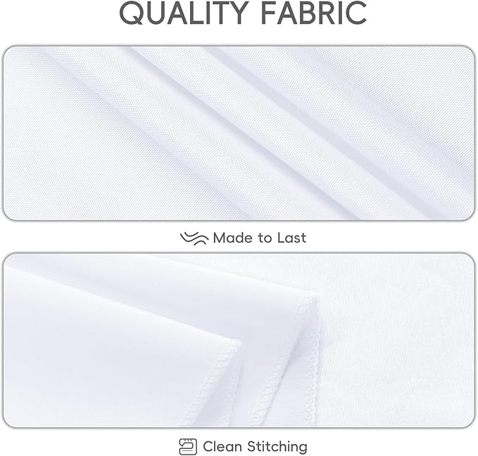 8 Pack Round Tablecloth 108 Inch White Table Cloth for Round Tables, Washable Polyester Tablecloth Stain and Wrinkle Resistant Decorative Table Cover for Wedding Party Dining Banquet