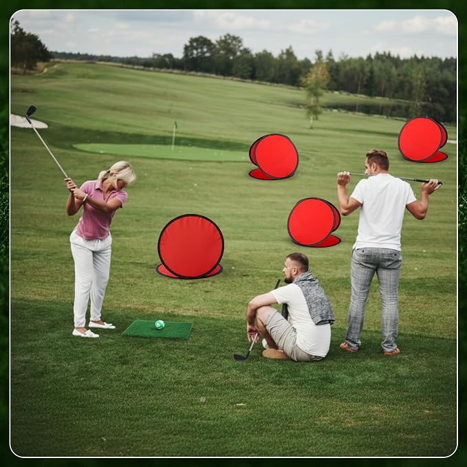 Soulchen 4 Pack Backyard Golf Cornhole Game, with 9 Target, Indoor Outdoor Chipping Golf Set Gift for Men, Women & Family