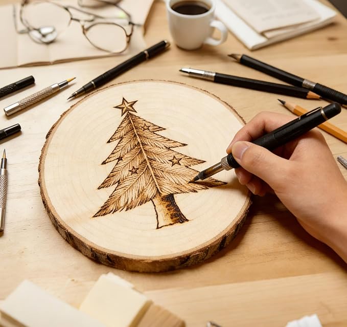 6.5-8 inch Wood Slices for Centerpieces, 6 Pcs Natural Wood Centerpieces for Tables with Bark, Rustic Wood Circles for Crafts Arts Party, Christmas Decorations and Wedding Centerpiece