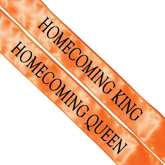 Anderson's Satin Sash Sets, King & Queen, 72 Inch x 3 Inch - 2 Pieces, Homecoming Court & Royalty Sashes
