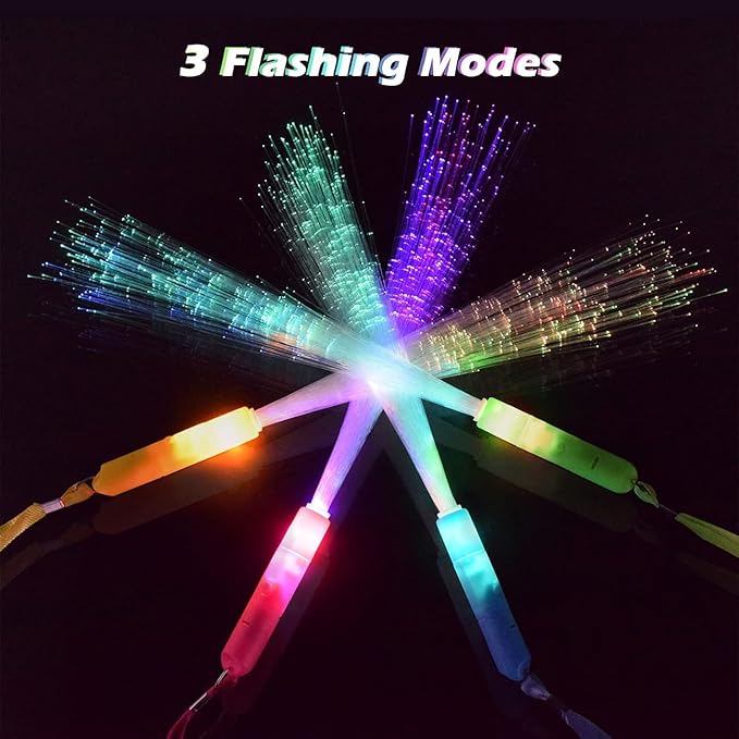 Glow Sticks Bulk, 30 Pcs LED Light Up Wands Glow Sticks with 3 Modes Colorful, Glow in The Dark Party Supplies for Wedding, Raves, Concert, Party