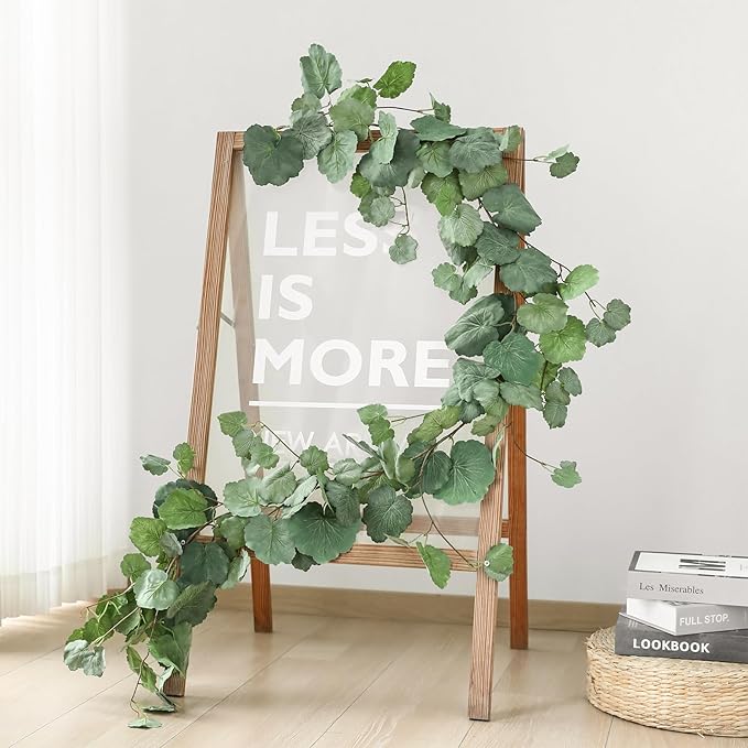 3 Strands Odorless Begonia Artificial Vines, 6FT Silk Ivy Garland, Fake Greenery Hanging Plants, Decoration for Party, Wedding, Room, Office