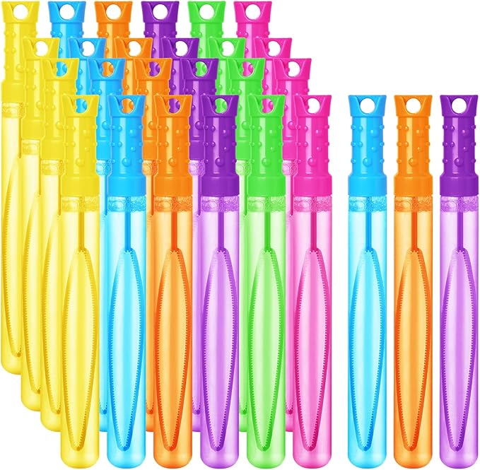 SpringFlower Bubble Wand, 96 Pcs Bubble Wands Bulk, Summer Toys Outdoor Activity Supply,Birthday, Wedding, Party, Bubble Party Favors for Kids