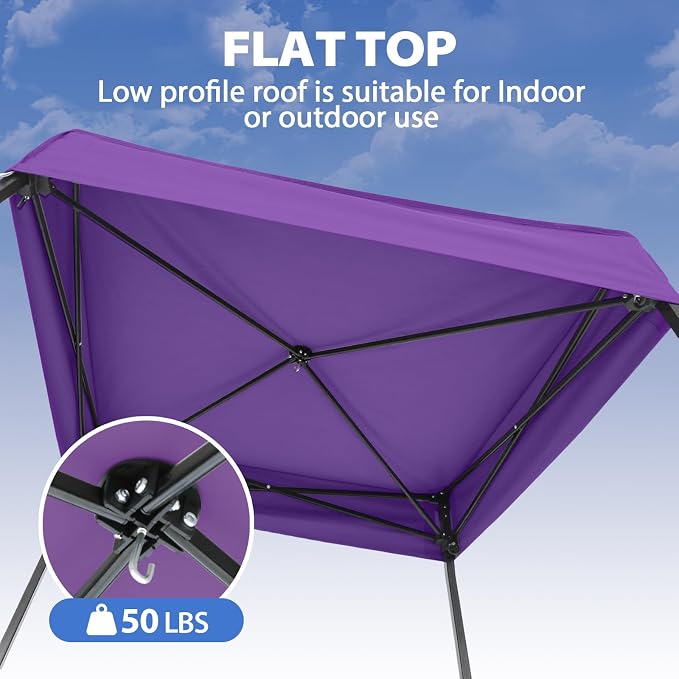 EAGLE PEAK 4x4 Pop Up Changing Tent, Flat Top Changing Room, Purple | Portable, Privacy Tent, Pool Cabana, Dressing Room, Shower & Toilet Use, Opaque Fabric, Instant Setup, Photoshoots, Camping