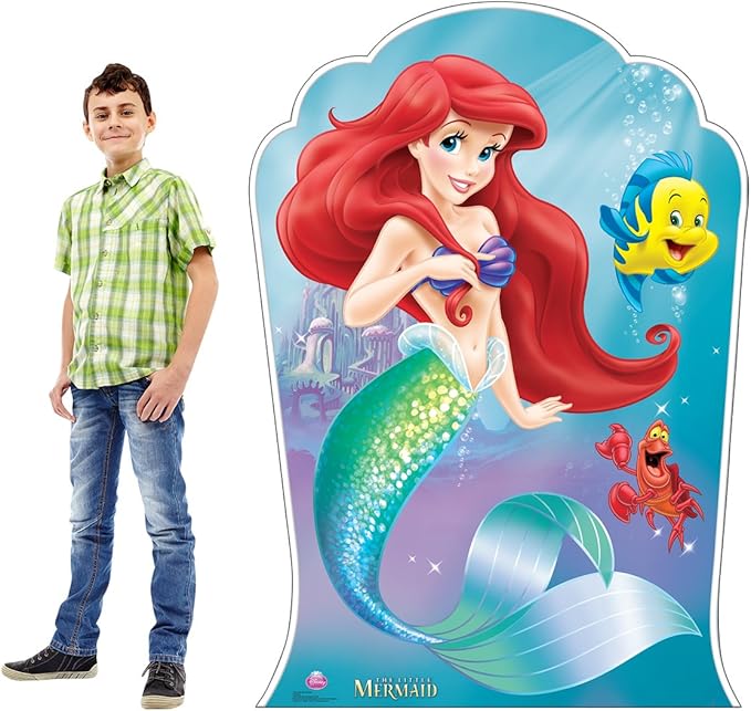 Cardboard People Ariel and Friends Life Size Cardboard Cutout Standup - Disney's The Little Mermaid