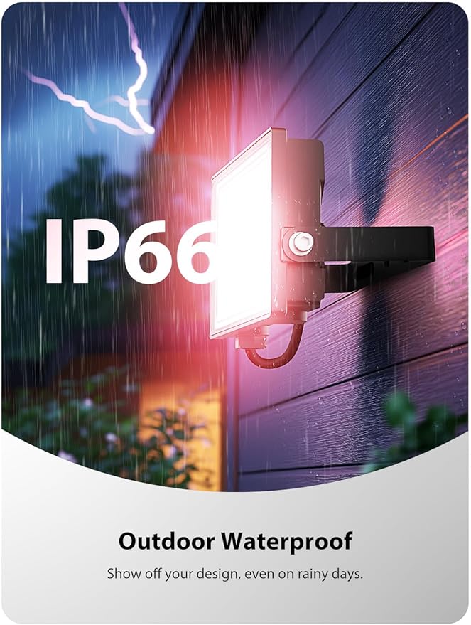Onforu 4 Pack LED RGBW Flood Lights Outdoor 70W, 2700K Warm White Dimmable Million Color Changing Floodlight Waterproof with Remote, DIY Stage Lights Uplighting Indoor for Party