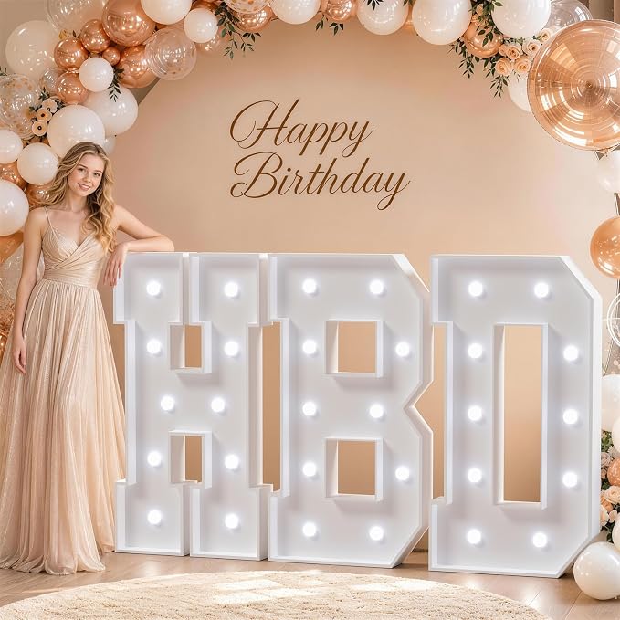 4FT Marquee Light Up Letter X - Large Cool Light for Birthday, Anniversary, Wedding Party Decorations, Big Decor (DIY Kit) 25pcs Accessory Set