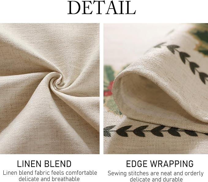 ISAENNE Designer Vintage Linen Rectangular Tablecloth,71"x55"-Carol G | French Elegant Beautiful Table Cloth for Rectangle Table,Light Beige,Decoration,Dining Room,Kitchen,Thanksgiving,Christmas
