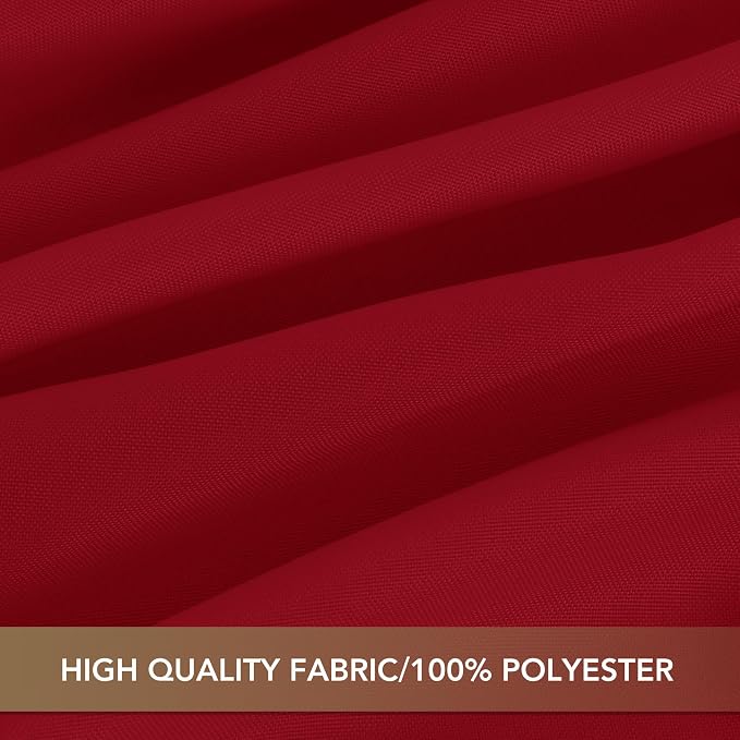 sancua Christmas Red Round Tablecloth 108 Inch Diameter, 8 Pack - Circle Polyester Fabric Table Cloth for Wedding Party Reception Banquet Birthday, Washable Formal Table Cover (Fit 42-96 Inch Tables)