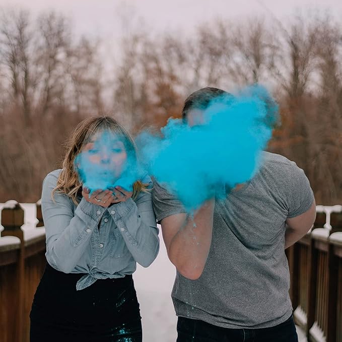 Chameleon Colors Blue & Pink Gender Reveal Powder - Two 1 lb Bags - Vibrant Blue & Pink Color - Powder for Baby Boy or Girl Gender Reveal - Easy-Open Bags - Easy Cleanup - Non-Toxic
