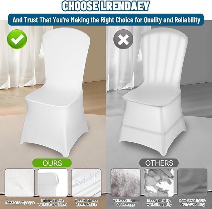 30 PCS Stretch Spandex Chair Covers for Party, Washable Reusable Dining Universal Fitted Removable Chair Cover for Wedding, Holidays, Banquet, Hotel, Celebration