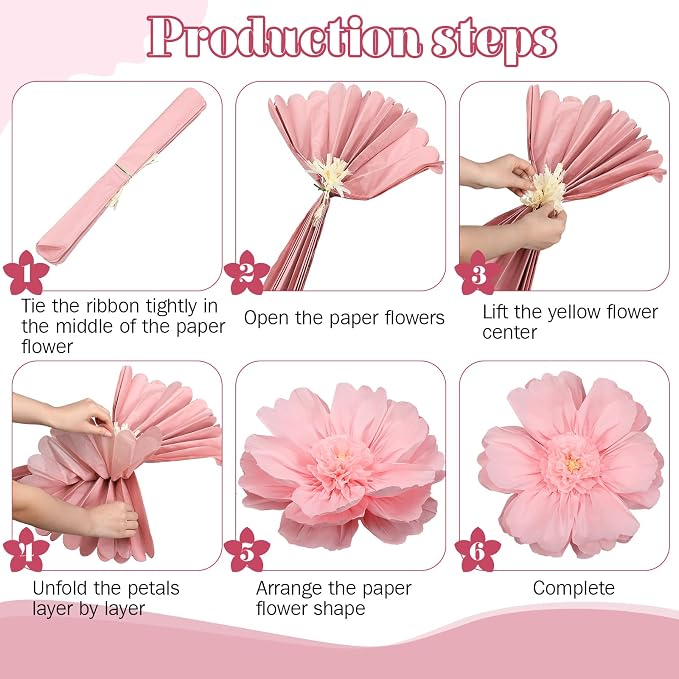 Crowye 12 Pcs Large Colorful Tissue Paper Flowers Decorations Giant Fiesta Craft Crepe Paper Flowers for Wall Decor Backdrop Mexican Wedding Birthday Carnival Party (20'' 31.5'',Vintage Color)