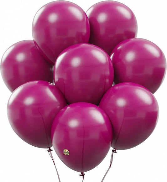 AFTERLOON® Biodegradable Balloons Magenta 12 Inch 100 Pack, Matte Color Thickened Extra Strong Latex Helium Float, for Baby Shower Gender Reveal Garland Arch Wedding Birthday Party Decorations