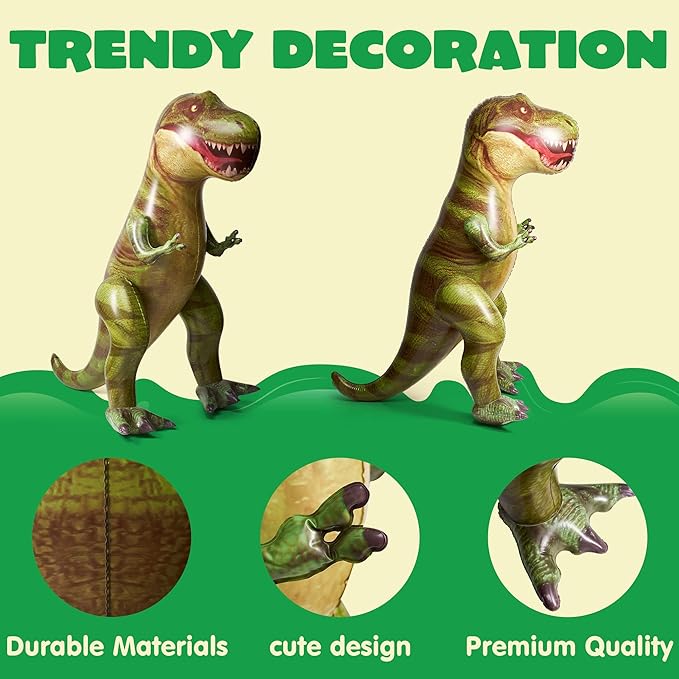 JOYIN 62” Giant T.rex Dinosaur Inflatable for Party Decorations, Birthday Party Gift for Kids and Adults, Dinosaur Pool Toys (Over 5Ft. Tall)