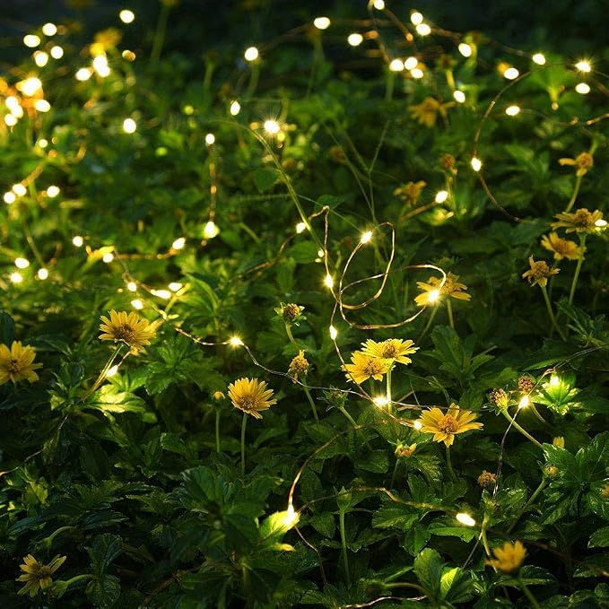 20 Packs Fairy String Lights, 6.6FT 20 LEDs Battery Operated Silver Copper Wire Starry String Light for DIY Party Christmas Costume Wedding Easter Table Decorations (Warm White)