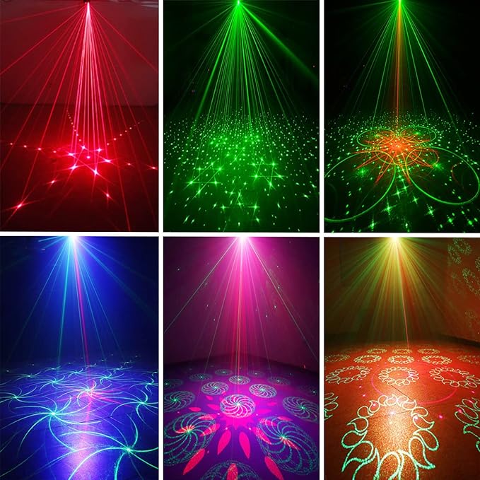 Party Lights Dj Disco Lights, Mini Strobe Stage Light Laser Lights Show Projector Lighting Accessories with Remote Control for Parties Bar Birthday Holiday Event Live Show Xmas Decorations Lights