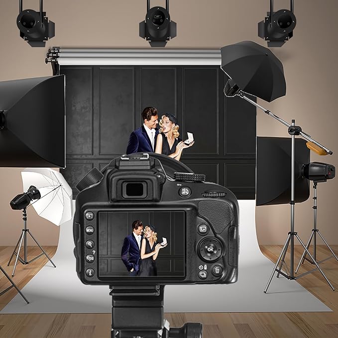 Baocicco 7x5ft Vintage Living Room Wall Backdrop for Photography Classic European Palace Black Wall Photography Background Birthday Party Wedding Graduation Events Photo Studio Video Background