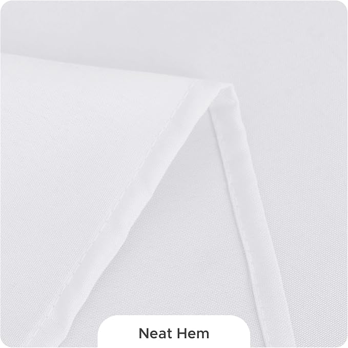 Fitable 8 Pack Rectangle Tablecloths: Stain Resistant Wrinkle Free Table Clothes, Washable Reusable Polyester Table Covers for Wedding Party Birthday Banquet Reception(White, 90x132 Inch)