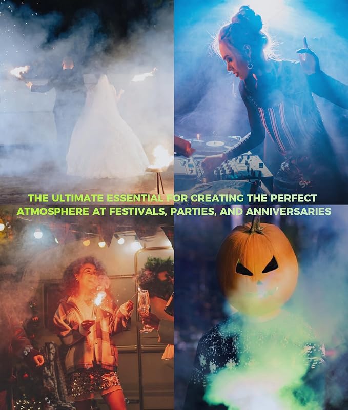 IMONE 1500W Dual Head Fog Machine | High Output Continuous Smoke Machine with 18 RGB LED Lights & Wireless Remote | Perfect for Parties, DJ, Halloween, Stage, Indoor/Outdoor Events