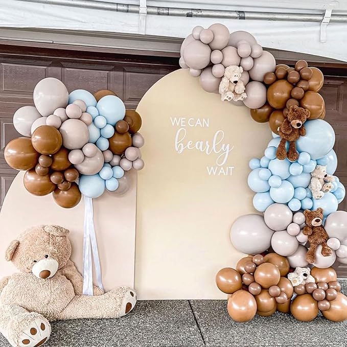 FOTSHARER Wedding Arch Cover Beige Arch Cover Backdrop Fabric 7.2FT Arch Cover Stretchy Backdrop for Balloon Arches Backdrops Spandex Fitted Arched Stand Covers for Reception Ceremony Decorations