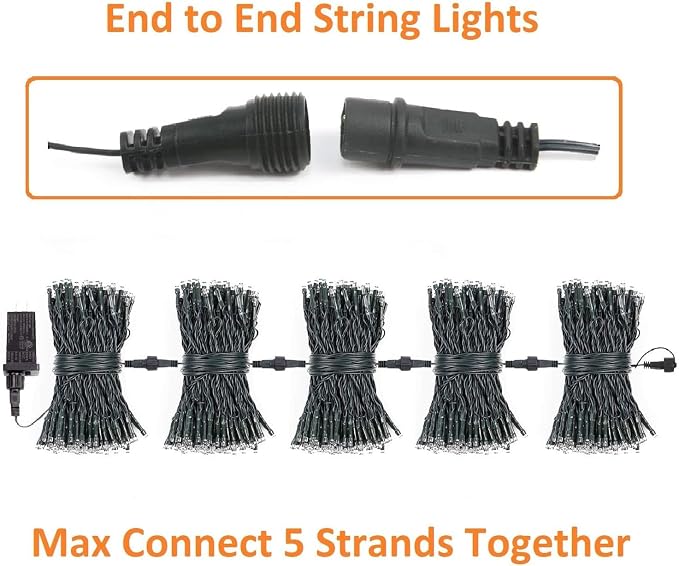 Connectable 300LED 99Ft 13Modes Christmas String Lights Outdoor Indoor | Extendable Green Wire Multicolor Christmas Tree Lights with Timer | Twinkle Fairy Light Plug in for Xmas Tree(Multicolor)