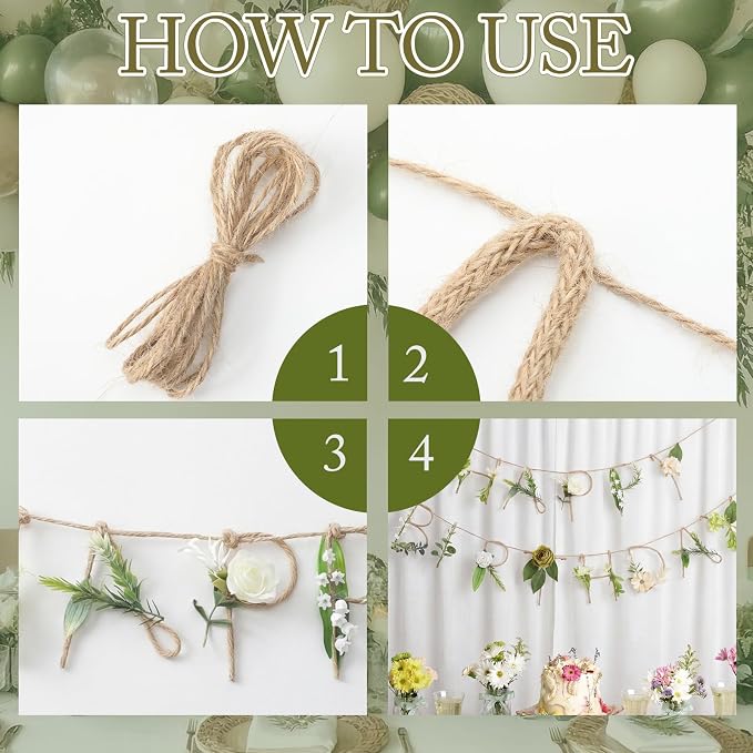 Norme 2 Pcs Green Leaves Birthday Party Decorations Banner Metal 3D Wildflower Happy Birthday Garland Garden Spring Tea Fairy Party Decorations for 16 21st 30th 40th 50th 60th 70th