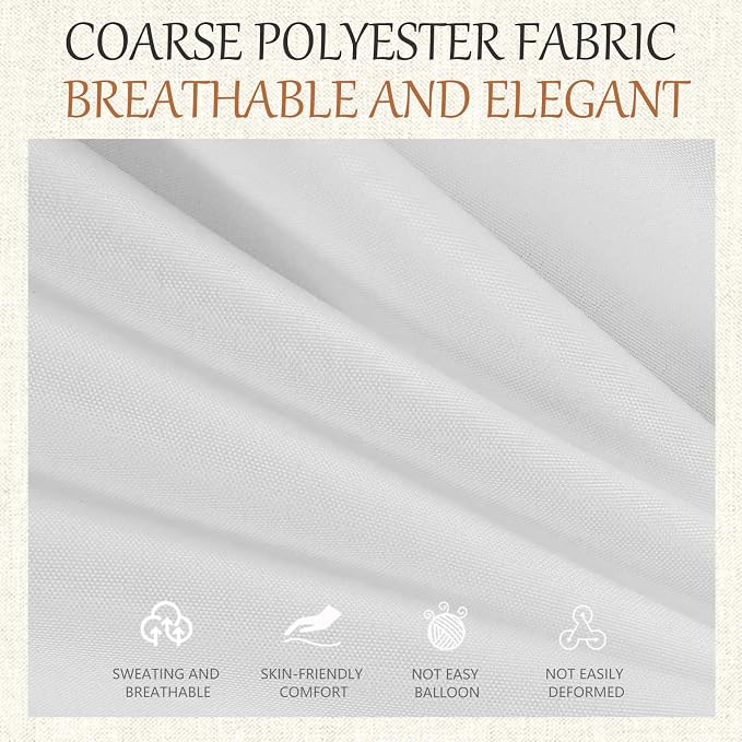 90x90 Table Cloth - 8 Pack Round White Washable Stain and Wrinkle Resistant Polyester Table Cover for Dining Tables, Various Parties and Camping (White)