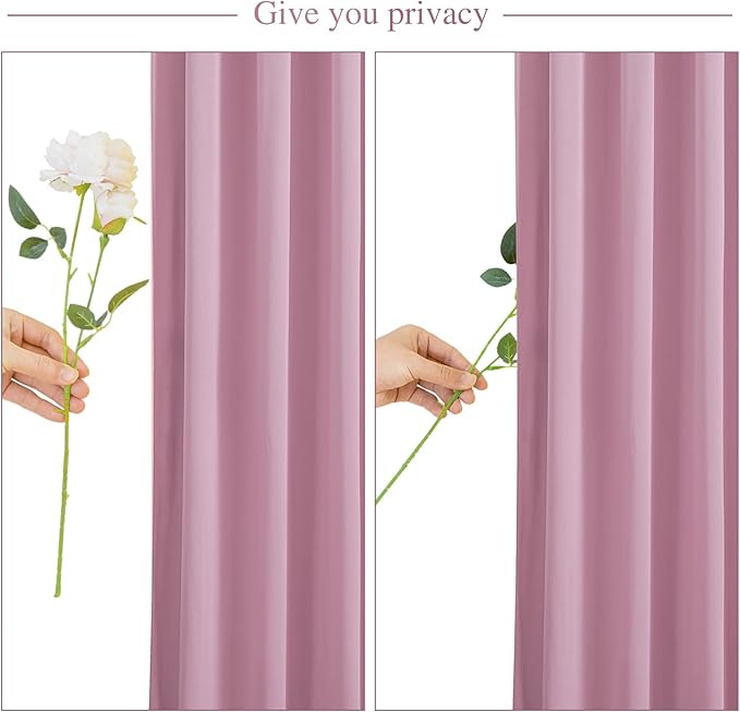 20ft x 10ft Dusty Pink Backdrop Curtain for Parties Rose Wrinkle Free Backdrop Drapes Panels for Baby Shower Birthday Party Wedding Photo Photography Polyester Fabric Background Decoration